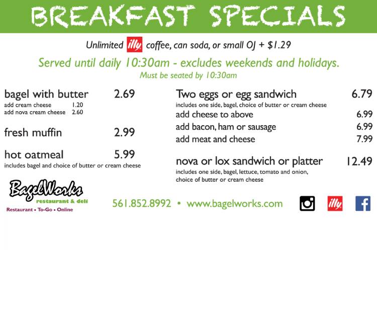 Breakfast Specials Slider