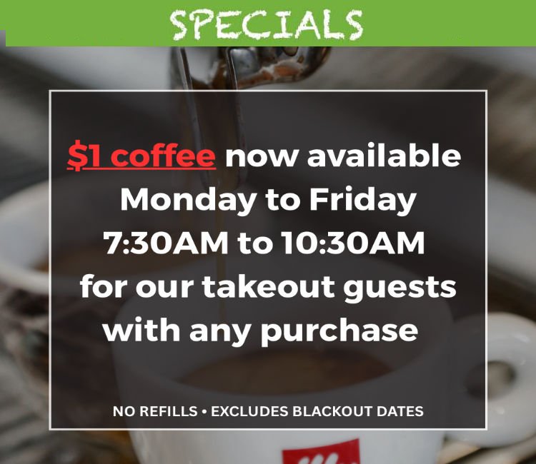 Dollar Off Coffee Special