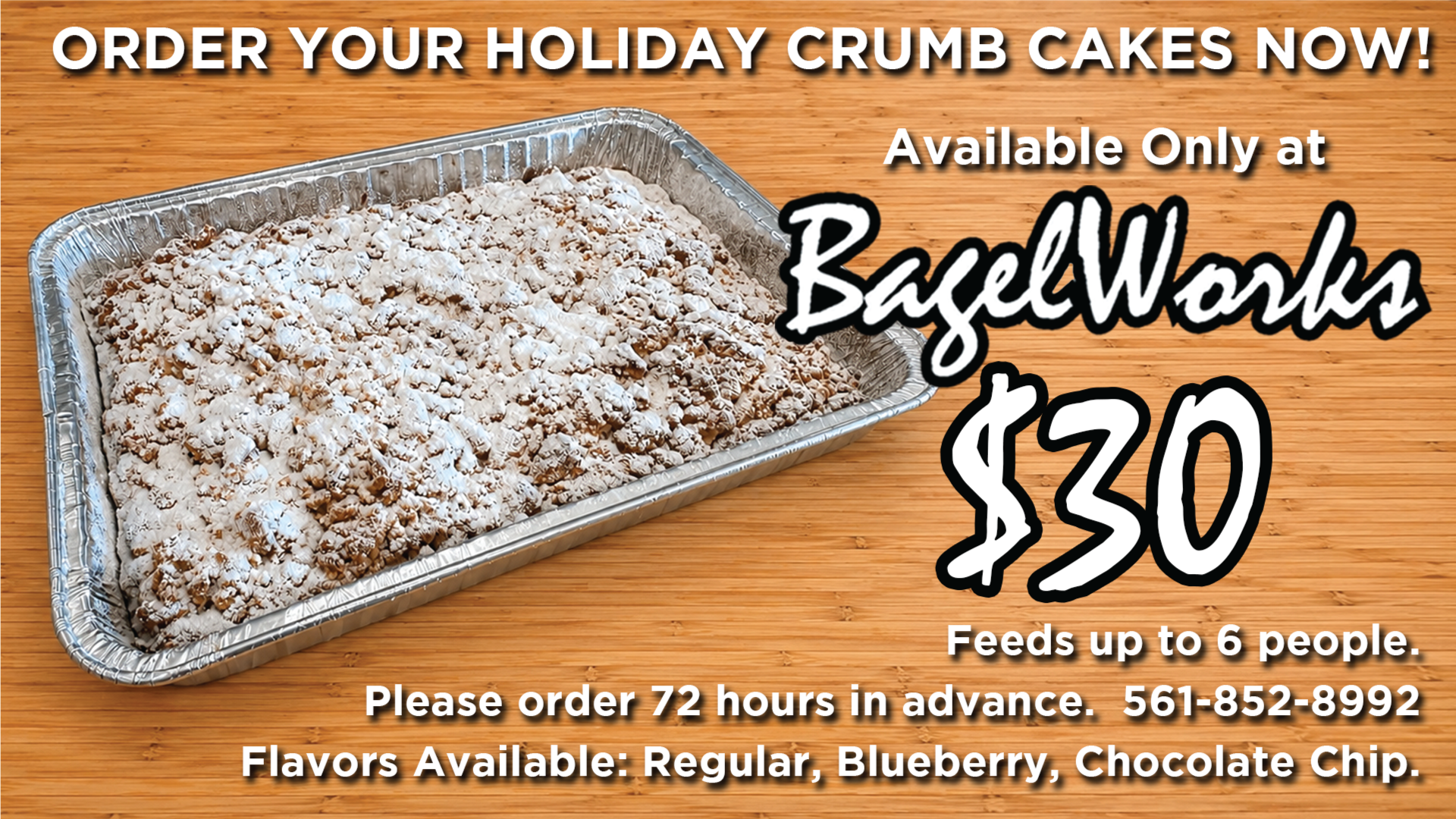 Holiday Crumb Cake in Boca Raton