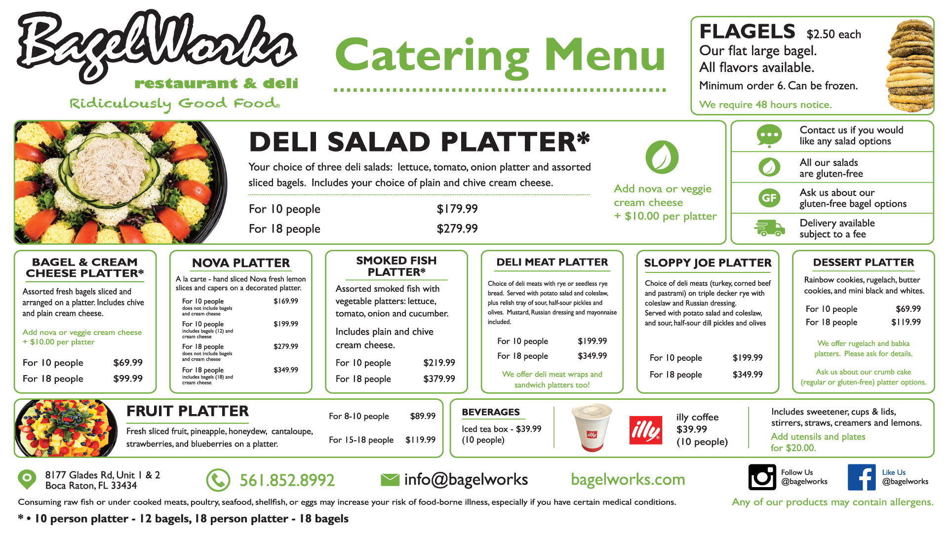 bagelworks catering menu